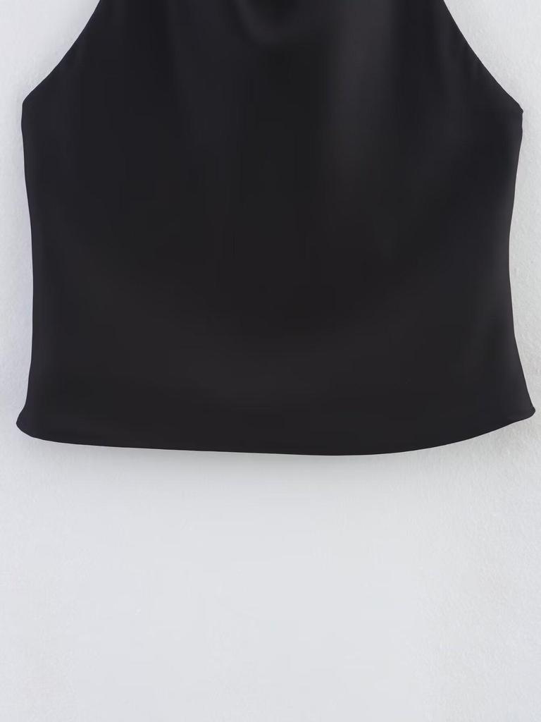 European & American Women's Satin Halter Top - Trendy INS Influencer Style