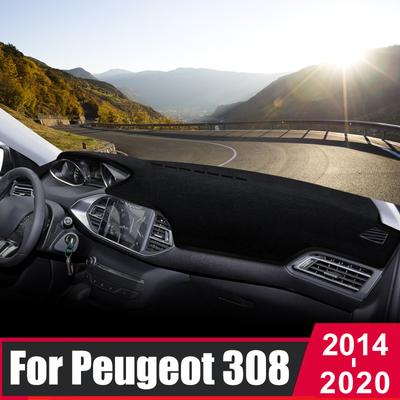 Pro Peugeot 308 GT SW T9 II MK2 GTi 2014- Podložka na palubní desku auta Auto na palubní desku Sluneční clona Ochranná podložka na koberec