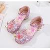 Girls' Sandals Fashion New Spring Autumn Summer High Heel Elsa Closed-Toe Girls' Little Princess Elsa Crystal Children's Shoes