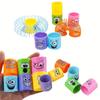 Mini Smiley Face Rainbow Spring Toy 3.2x3.5CM for Children