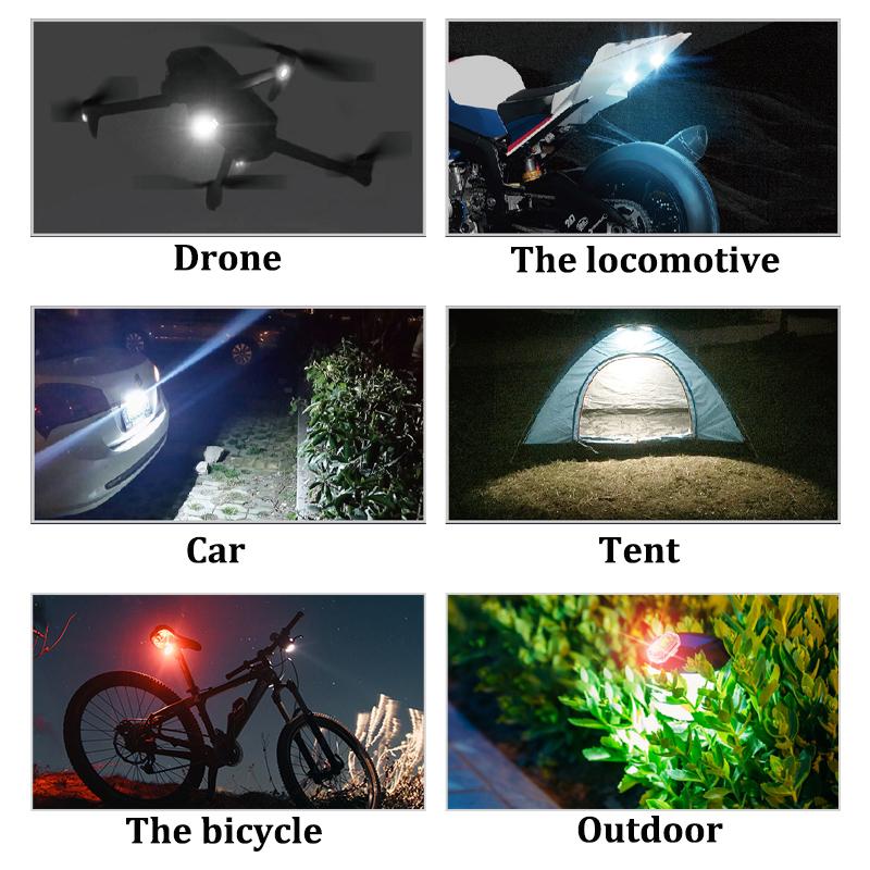 1/2/4Pc Remote Motorcycle Lights RC Drone LED Flash Wireless Light for RC Fix Wing Aircraft Airplane Helicopter Warning Lights
