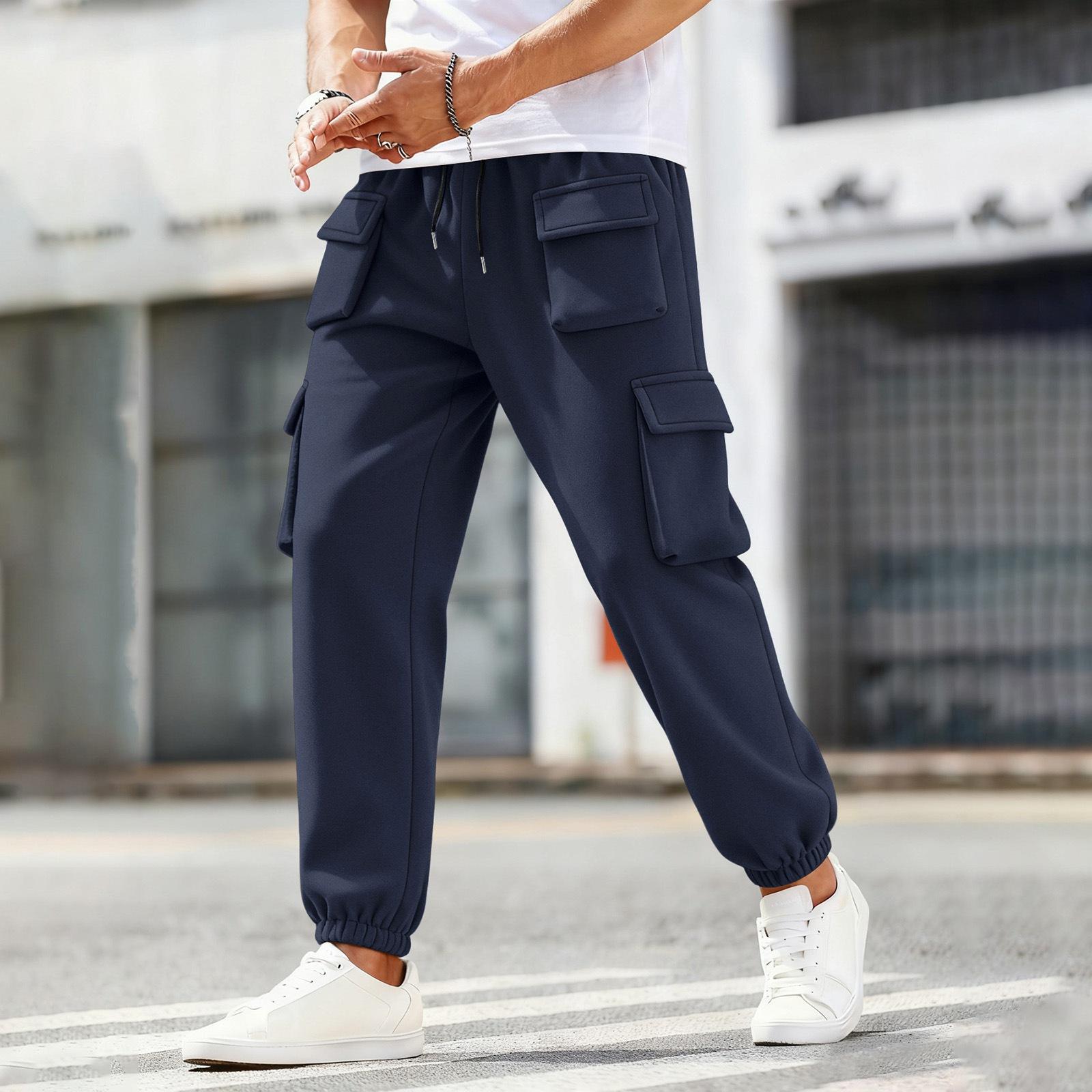 

Men s Color Loose Sweatpants Men s Casual Fashion Sweatpants XL Темно-синій