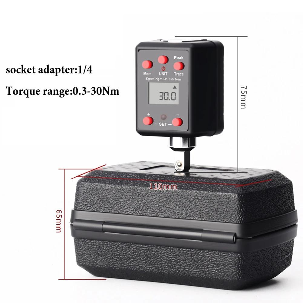 

Digital Torque Wrench Adapter 1/4 3/8 1/2 3/4 Inch, 0.3-600Nm, Dual Unit Ft-Lb/Nm, Peak & Trace Modes, Audible & LED Alerts