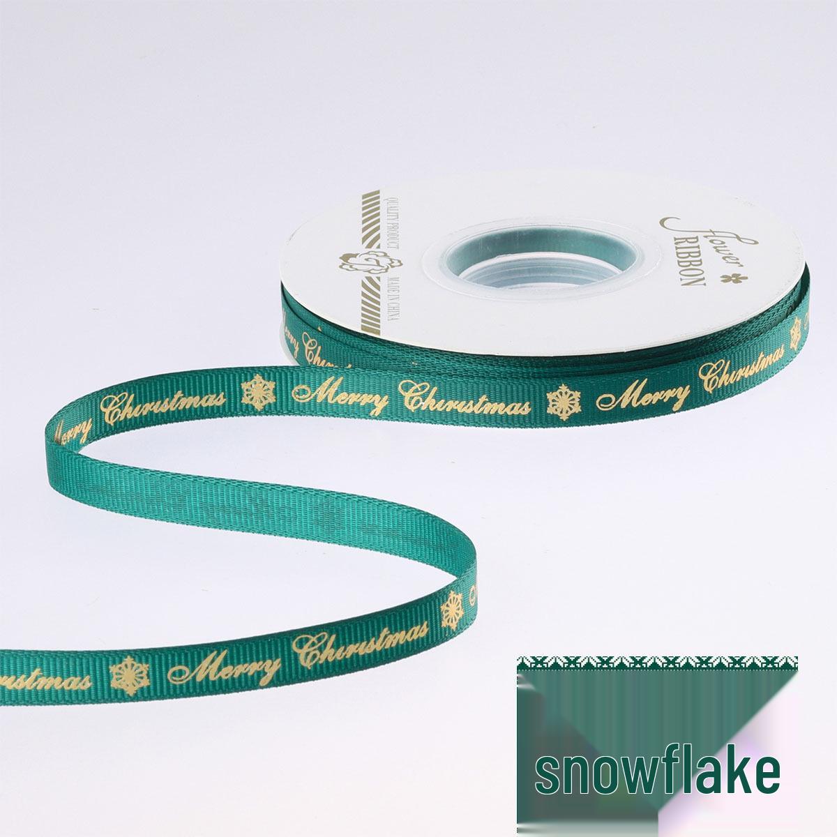 

Christmas Hot Stamping Ribbon for Cake and Gift Decoration, Handmade DIY Bow Ornament