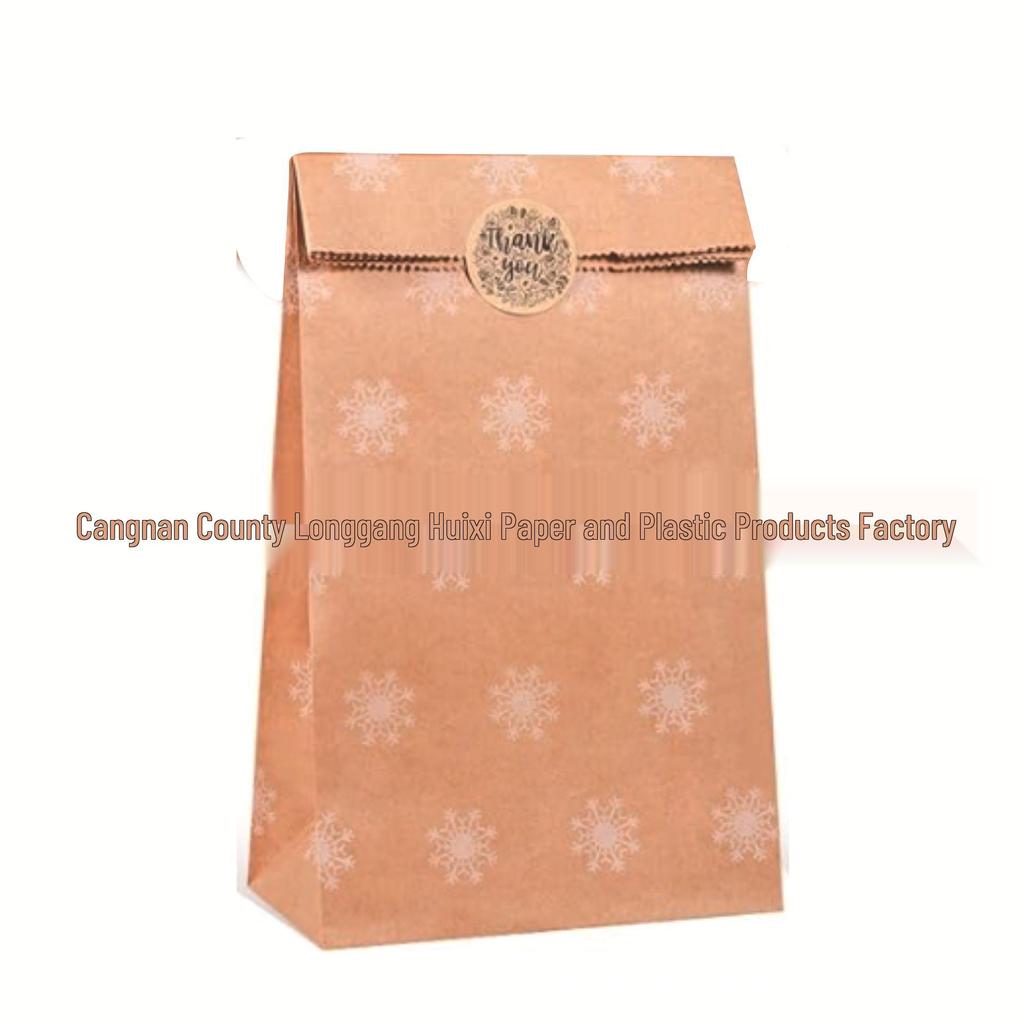 In-Stock Kraft Paper Bags - Creative Disposable Cookie and Candy Packaging for Birthdays (6 Designs)