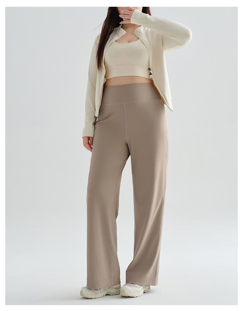 Plus Size Women's High Waist Wide Leg Yoga Pants - Slimming and Comfortable Sportswear