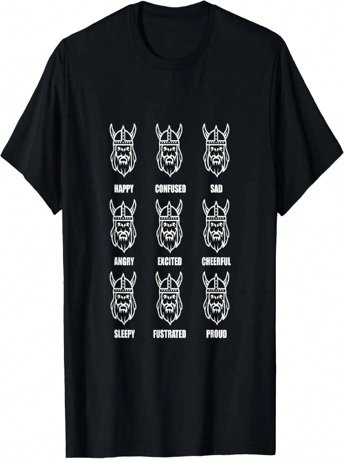 Viking Emotions Graphic Norway Face Iceland Sweden T-Shirt S разноцветный