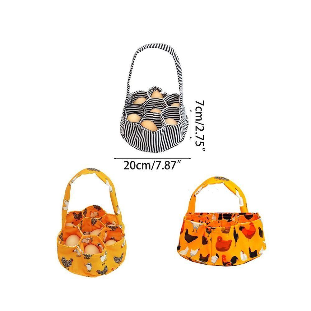 Multifunctional Eggs Collection Basket Canvas Canvas Eggs Storage Tool Farm Fresh Eggs