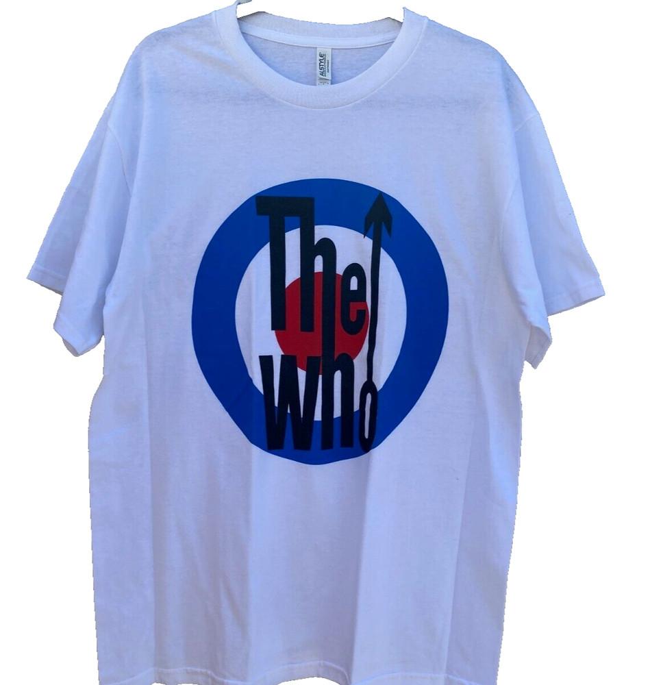 THE WHO,  Roger Daltrey, Pete Townsend Classic Target Logo TEE White SZ L-NWOT Unisex T-Shirt XL