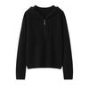 Women's Hooded Cashmere Pullover Sweater - Autumn/Winter, Loose Fit, Long Sleeve, Thick Knit Base Layer