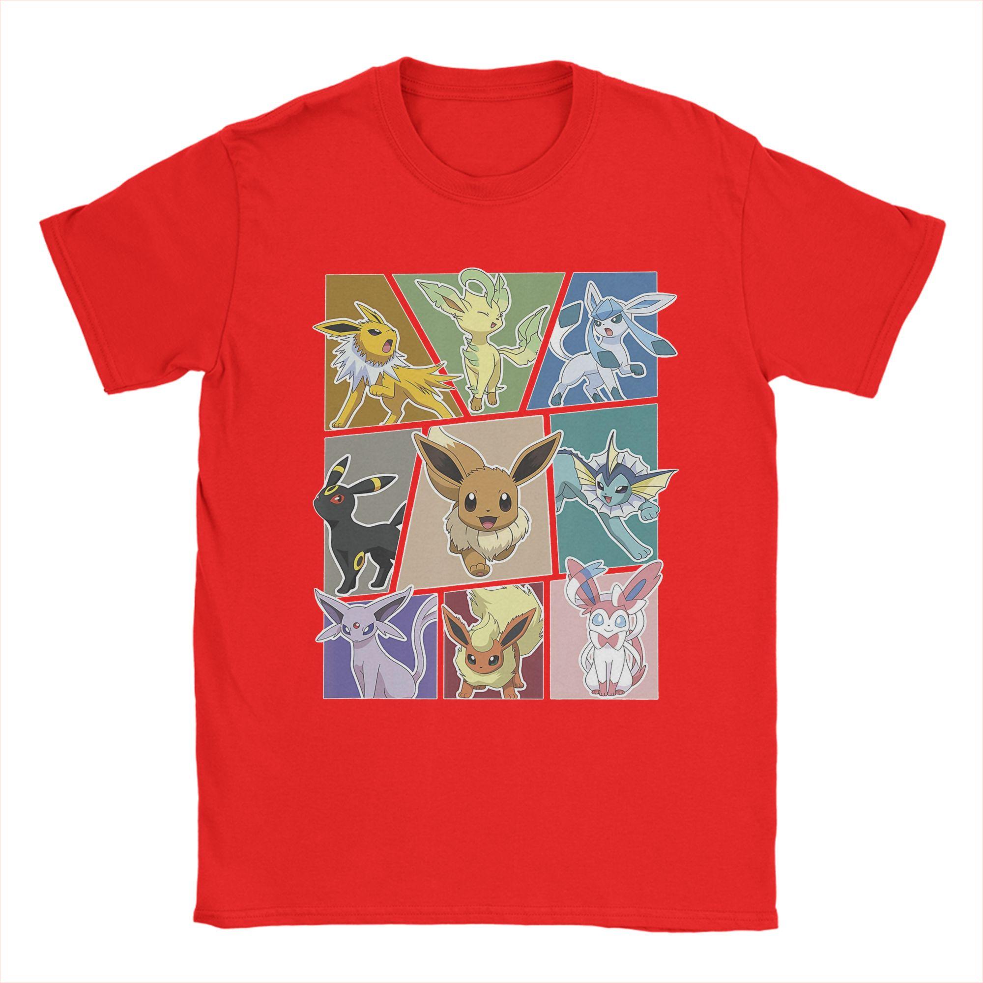 

Men Pokemons T Shirt Cotton Clothing Casual Short Sleeve Crew Neck Tees Birthday Gift TShirts S