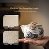 Ru Kiln Style Ceramic Tea Set with Osmanthus Design