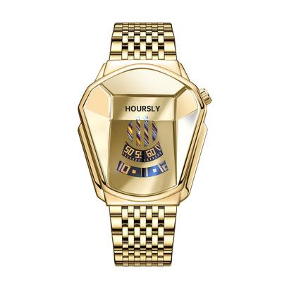 Fashion Cool Locomotive Bestwin Watch Women Luxury Quartz Gold Wristwatch Men Waterproof Geometric Shape Bestwin Reloj