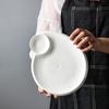 Creative Simple Separated Dumpling Plate Tableware Ceramic Fruit Plate Salad Plate Kitchenware