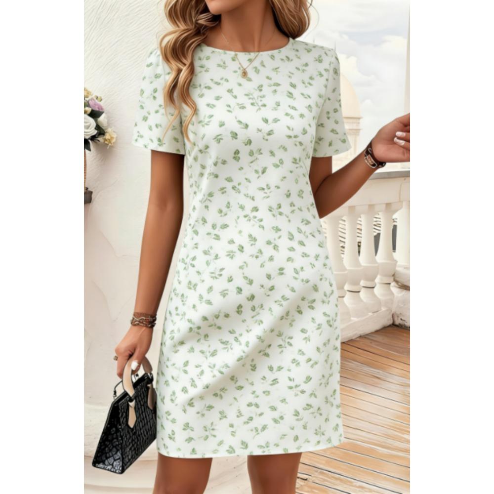 2026 Neuer Stil Damen-Kurzarmkleid für Übergrößen - Lässiges Freizeitkleid