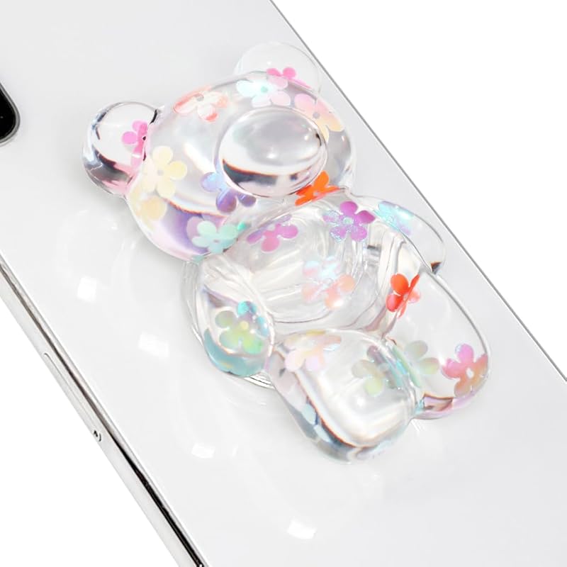 GRIPONG Fun 3D Gummy Bear Phone Grip - Expandable Collapsible Stand for Smartphones & Tablets - Bear Design, Secure Grip, Easy Attachment, and