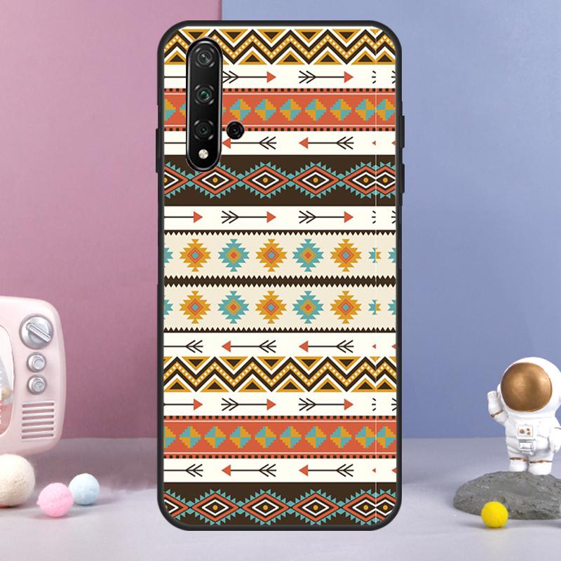 Native american seamless tribal Boho For Huawei Nova 7i 8i 11i 12i 12s Y73 Y70 Y90 Y60 Y72 Y61 Y91 9 10 SE P30 Pro P40 Lite Case
