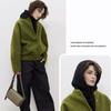 Winter Knitted Hooded Scarf Integrated Neck Warmer, Drawstring Triangle Hat Scarf, Windproof Warm Headscarf for Women Outdoor Ski Snow Daily Wear