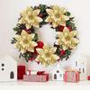 20 Stück/Set Glänzende Weihnachtsbaumdekorationen:Künstliche Weihnachtssterne mit Clips, Bougainvillea-Ornamente für Weihnachten