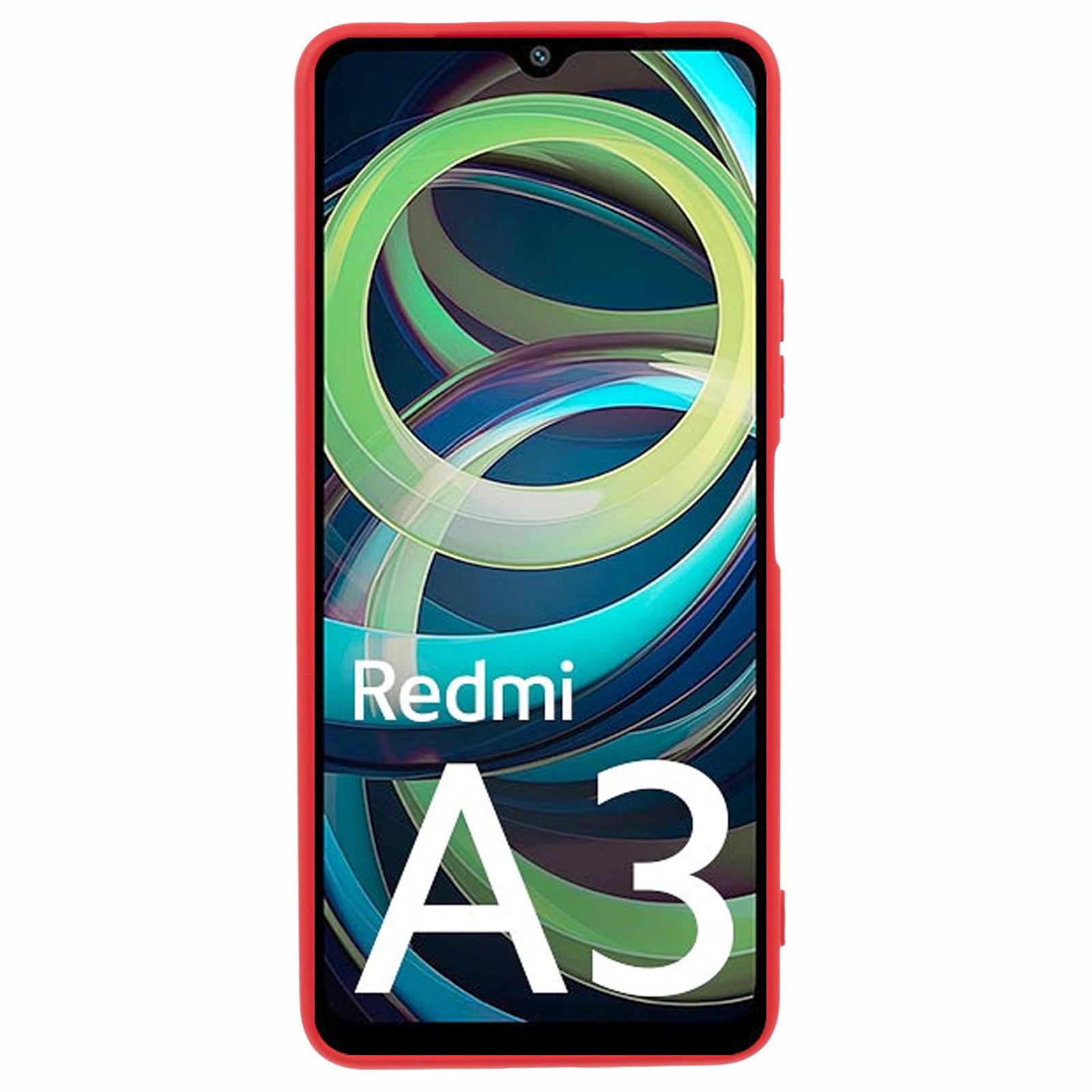 

For Xiaomi Redmi A3/Poco C61 4G Case Shockproof 2.0mm TPU Phone Cover Red