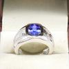 Tanzanite Oval Cut Gemstone With 925 Sterling Silver Ring For Men's #B682 JL375688167882