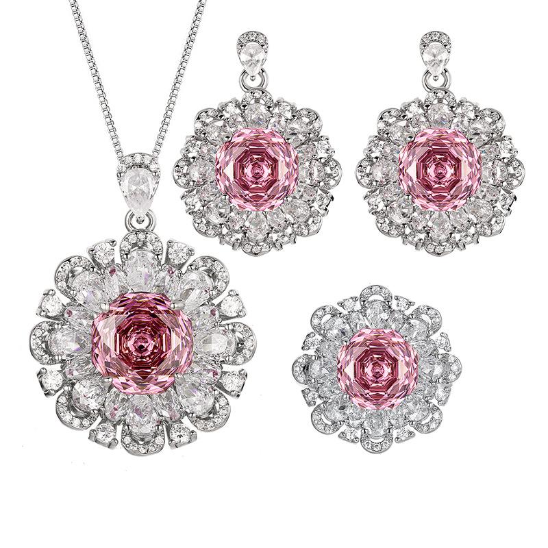 Jewelry Copper Bottom Gold Plated Simulation Millennium Cut Dry Rose Flower Set Main 12-10M