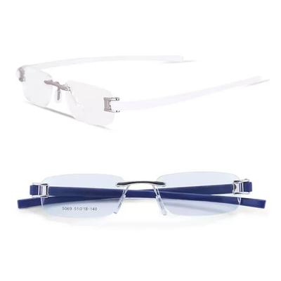 RSINC Combo Rimless Frame Eyeglasses for Unisex Silver Blue-Silver White Tag A1 JL156428450554