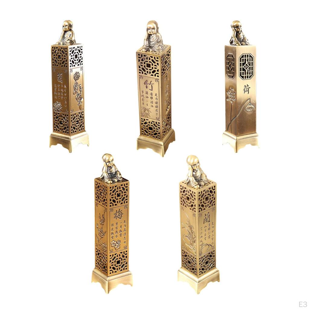 Censer Antique Style Carving Gift Home Fragrance Decoration Vertical Incense Burner