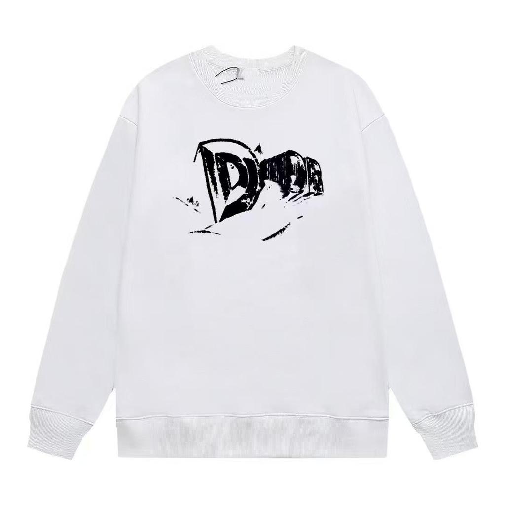DO Marka Sonbahar/Kış Unisex 420g Harf Baskılı Bisiklet Yaka Kapüşonlu Sweatshirt - Yeni Gelen