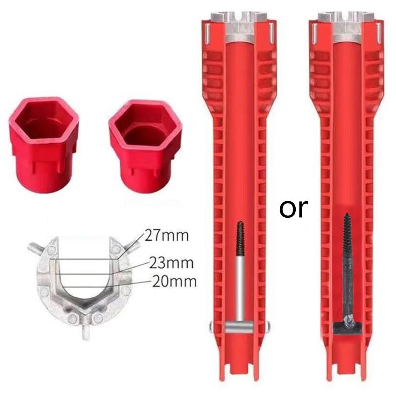 Multifunktionsschlüssel Wasserhahn Spüle Installateur für Zuleitungsmuttern/Absperrventile/Siebkörbe/Zuleitungsmutter/Wasserhahnmuttern