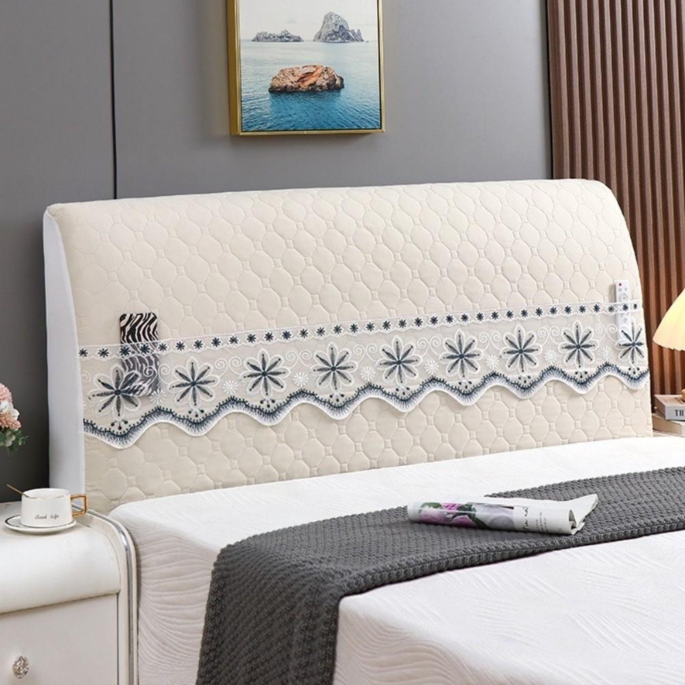 New All-inclusive Bed Head Cover Elastic Detachable Headboard Cover Luxury Soft Anti-Collision Bedside Dust Cover Bedroom
