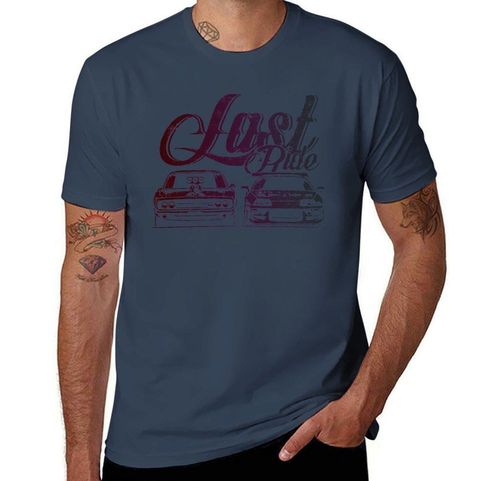 Last Ride Paul Walker Fast Furious Tshirt Plus Size Street Style Tee S