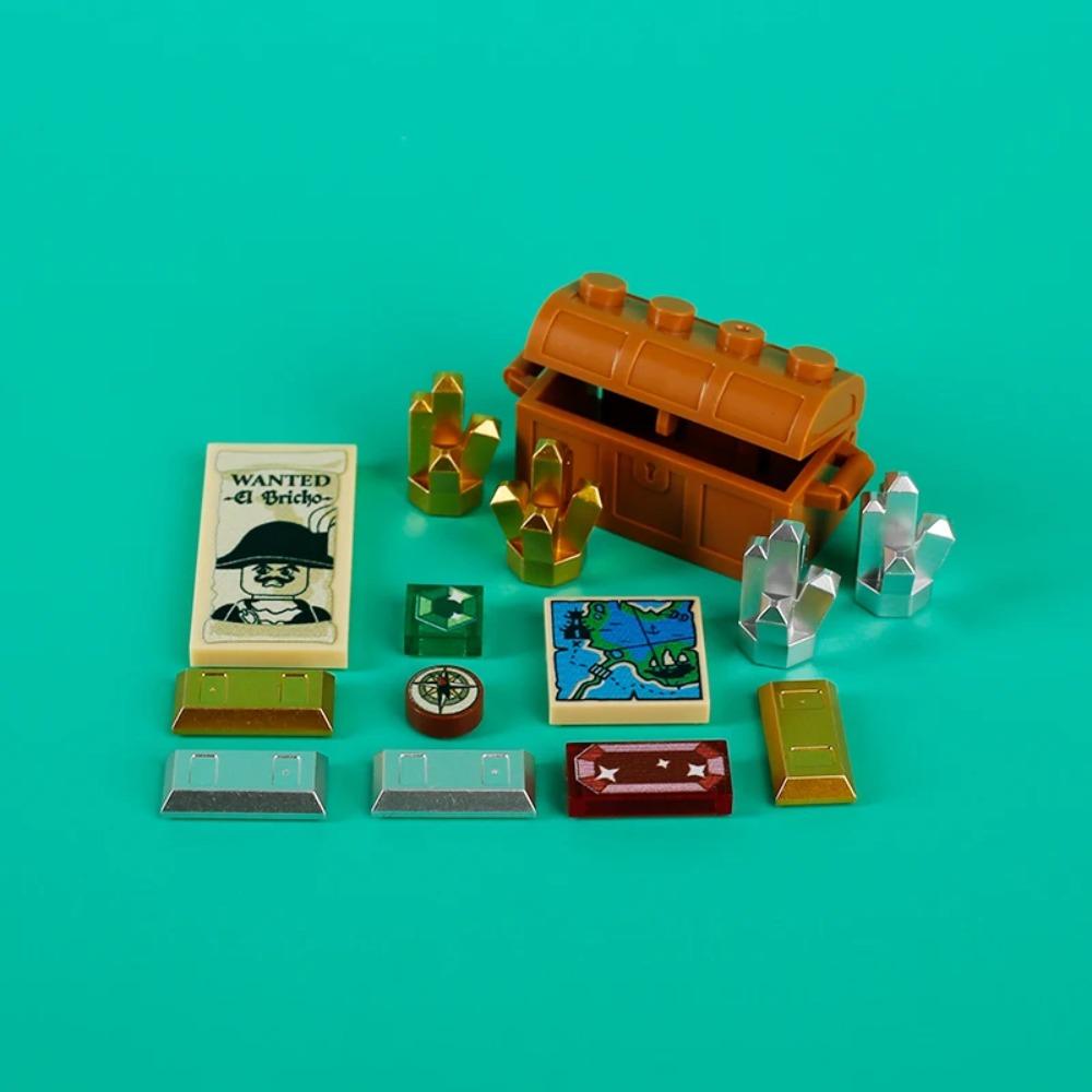 City Treasure Building Blocks MOC Dollar Cash Gold Silver Mine Egg Transparent Diamond ATM Machine Safe Money Bag DIY Toys K037