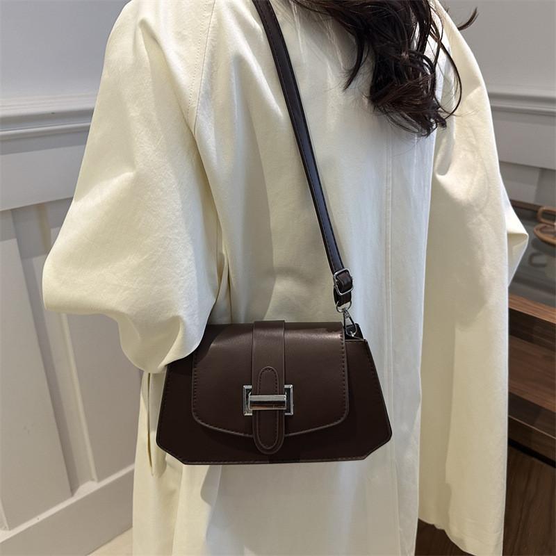 Trendy Compact Square Handbag For Women Elegant Fashionable Pu Leather Crossbody Shoulder Bag Perfect For Everyday Use