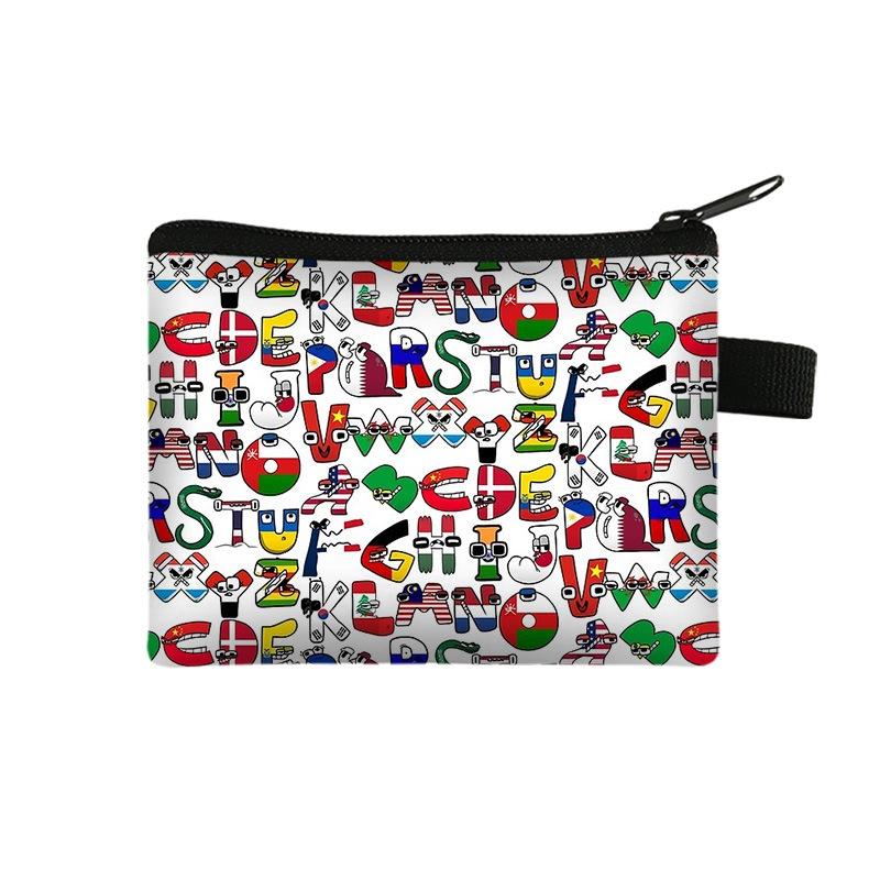 Lore Alphabet Coin Purse Printed Storage Card Make Up Bag Kid Student Gift