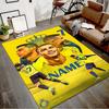 Custom Football Mat Personalized Name, Polyester Washable Indoor Entryway Rug, Gift for Christmas, Easter, Thanksgiving Day