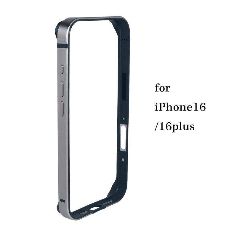 Lekkie etui zderzakowe ze stopu aluminium do iPhone 16 15 14 13 12 14 Pro Max Mini Plus XR Miękka silikonowa wyściółka Rama krawędzi Pokrowiec