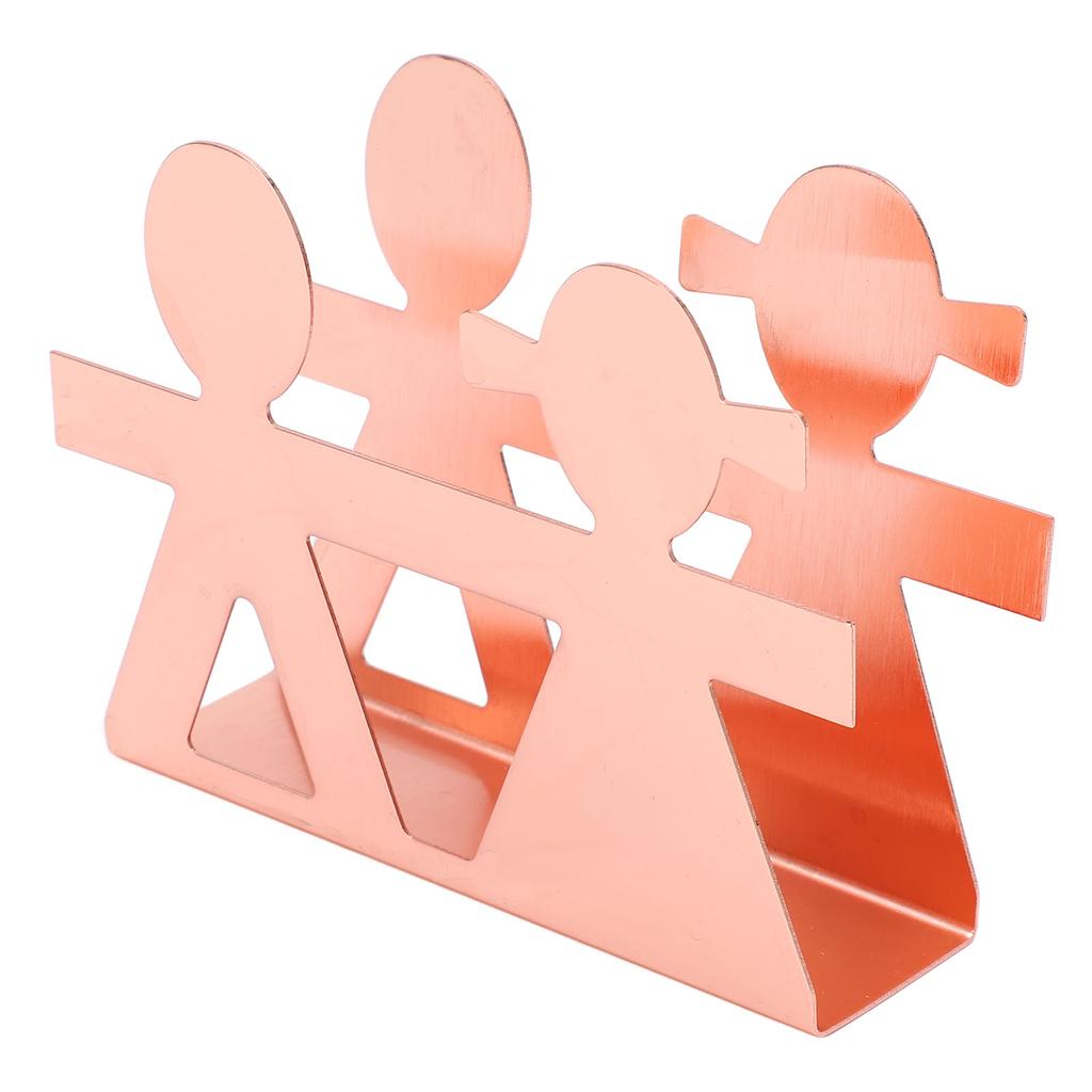 Napkin Holder Drawing Process Matte Polished Couple Hollow Pattern Stainless Steel Holder for Kitche