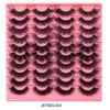 New20Mixed set of false eyelashes, natural one-piece, curled, thick, messy, and voluminous, European and American style
