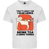 I Drink Tea and Know Things Funny Cat Unisexs Light Cotton TShirt