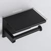 304 Stainless Steel Gold Bathroom Tissue Holder Double Roll Toilet Paper Holder with Phone Shelf Wall Mounted Tissue Dispenser
