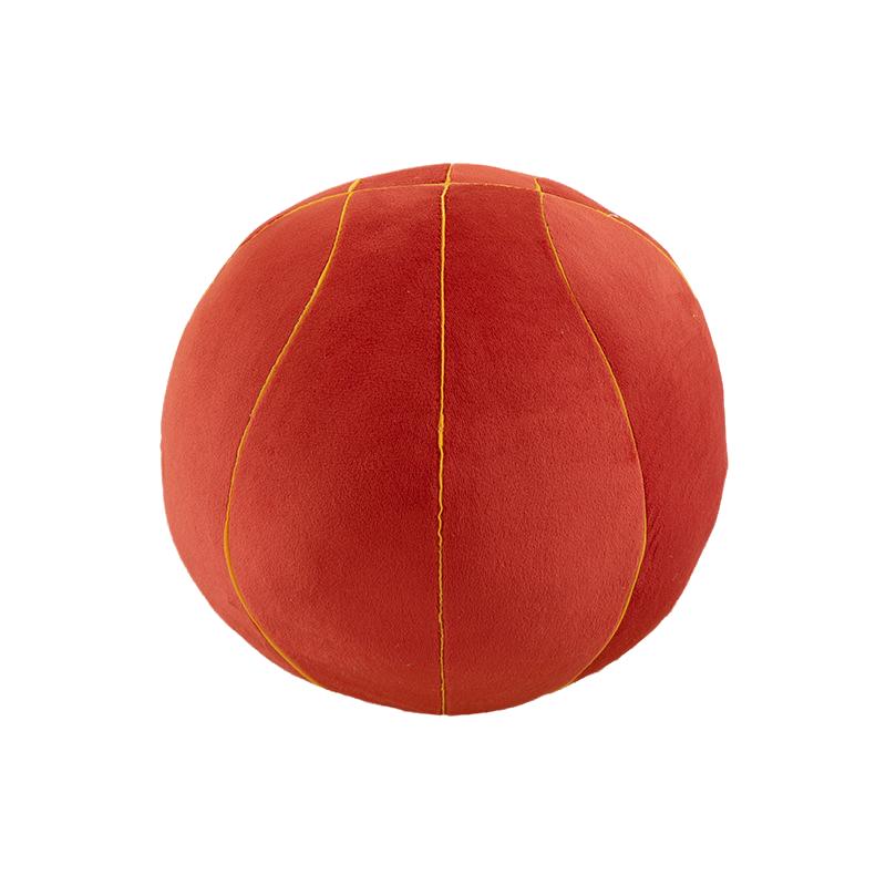 

Basketball Toy Plush Round Sofa Pillow Stuffed Toy Pp Cotton Filling Kids Gift червоний