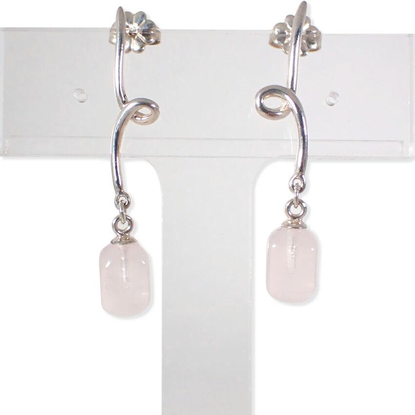 

[Used] TIFFANY/Tiffany SV925 Rose Quartz Earrings/g503-49