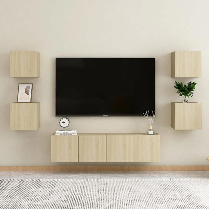 Maison Exclusive - Tables de chevet 2pcs Chêne sonoma 30,5x30x30cm Bois ingénierie