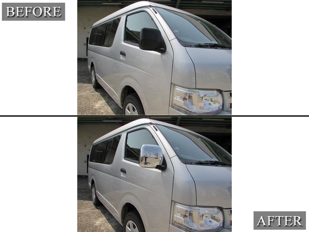BRIGHTZ Hiace Van 200 Chrome Door Mirror Cover Type Type Type Type Type Type Type Type 27002 [MIR-SID-241] I, II, III, IV, 1, 2, 3, 4, Narrow,