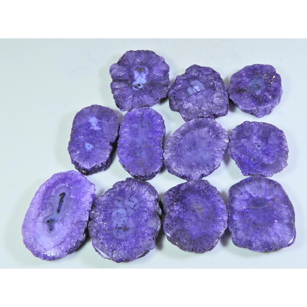 467Cts. Dyed Solar Druzy Agate Mix Shape Cabochon Loose Gemstone 11 Pcs Lot A-688
