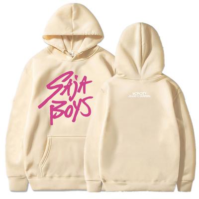 KPop Demon Hunters Saja Boys Hoodie Long Sleeve Movie Printing Sweatshirt Hooded Fleece Casual Female Unisex