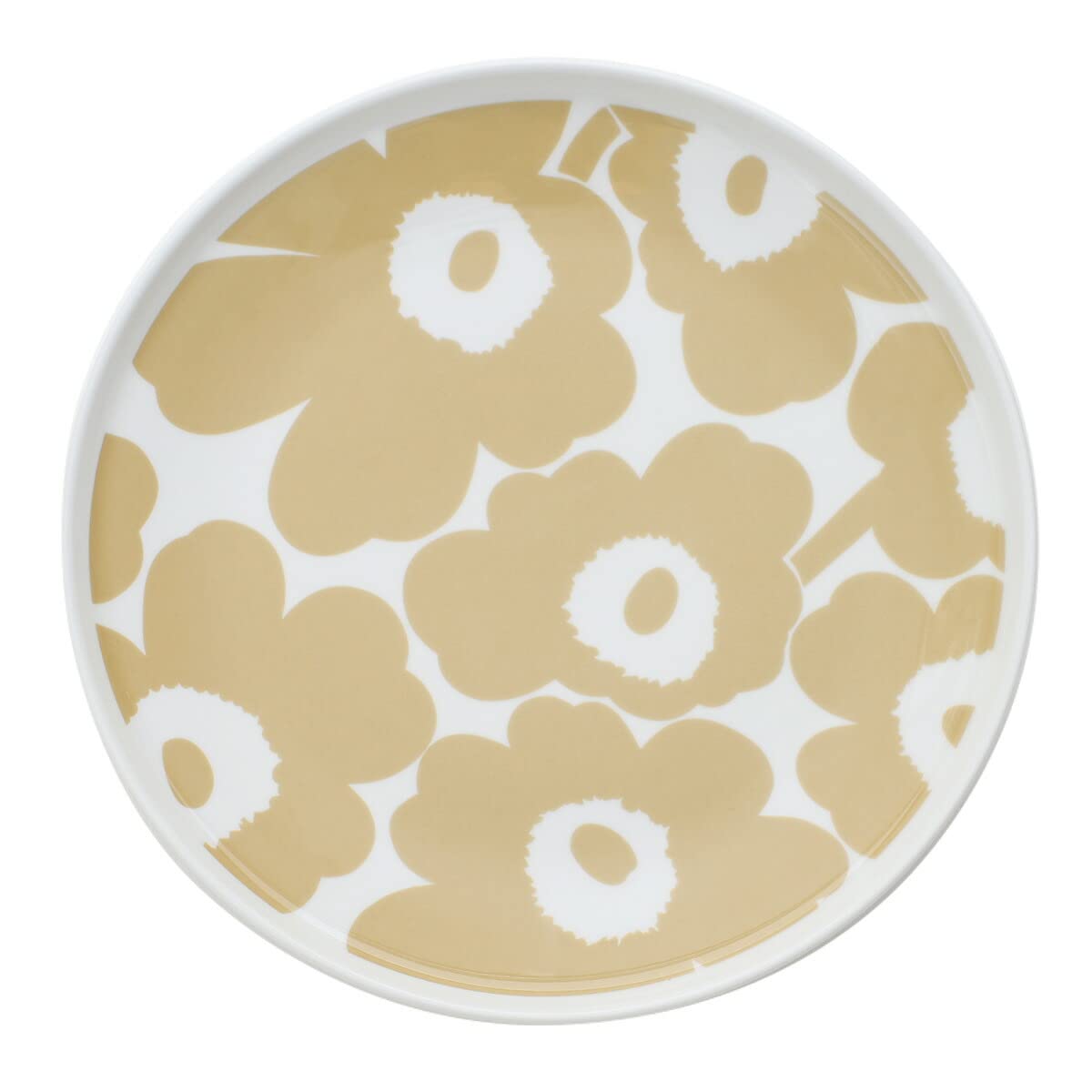 

Marimekko Unikko Plate, 25cm, White x Beige, Dishware, Item Number 067956 180 [Parallel Import]