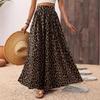 2025 Spring/Summer Leopard Print High-Waisted Midi Skirt