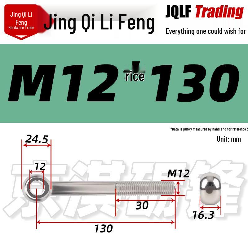 Stainless Steel GB798 Eye Bolt, Full Series M5-M16